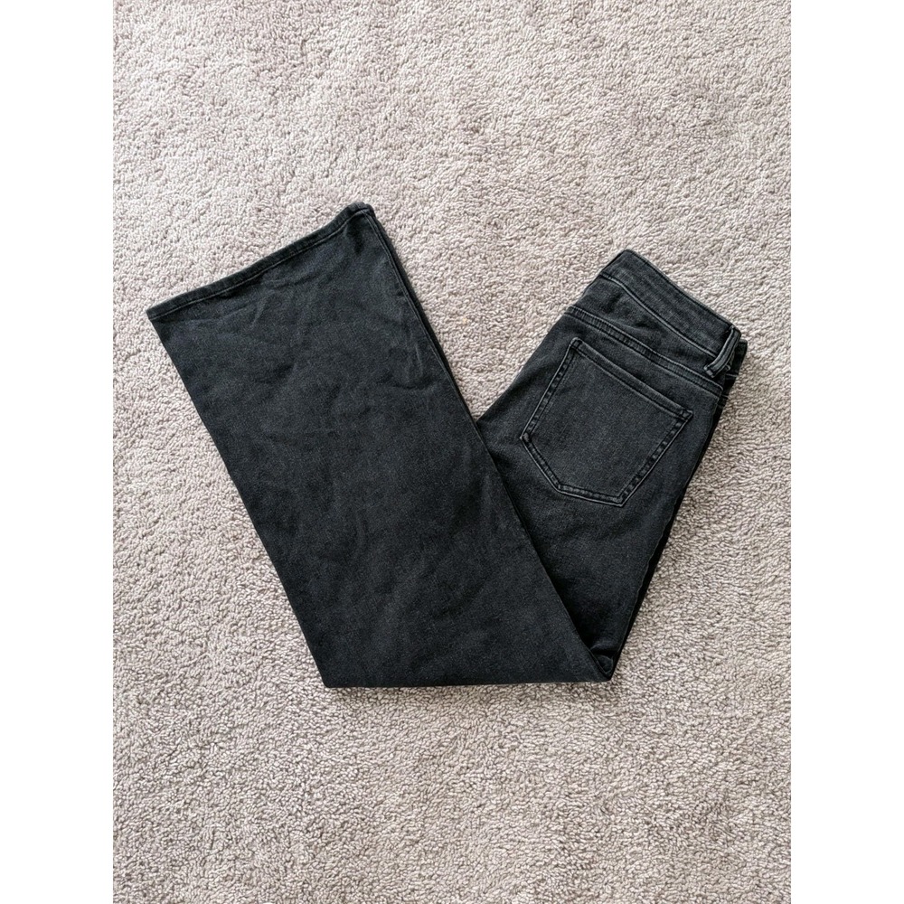 Quince Bella Stretch Wide Leg Jeans Womens 26x28 Faded Black Mom Style NWOT